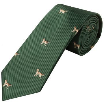 Bottle Green Dog Head Classic Men's Tie