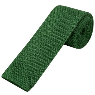 Bottle Green Knitted Skinny Men's Tie