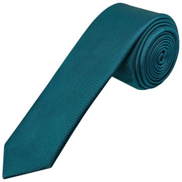 Teal Silk Twill Skinny Mens Tie