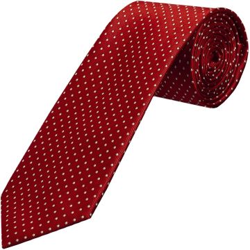 Red and White Polka Dot Classic Men's Tie