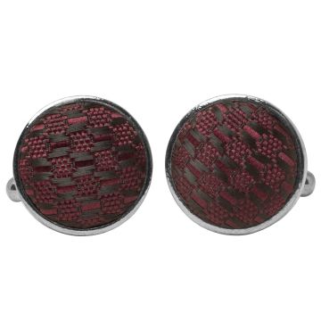 Burgundy Textured Cufflinks