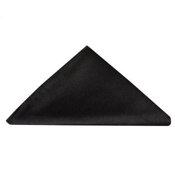 Black Twill Silk Pocket Square