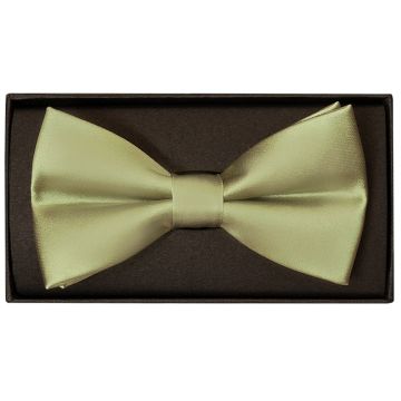 Plain Sage Green Satin Silk Mens Bow Tie
