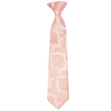 Pre Tied Rose Quartz Paisley Boys Tie Age 4-7