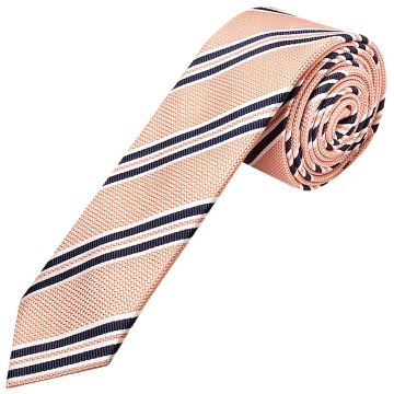 Pink Twin Stripe Skinny Men's Tie