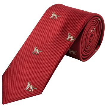 Red Wine Dog Head Classic Men's Tie