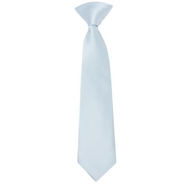 Pre Tied Misty Blue Satin Boys Tie Age 4-7