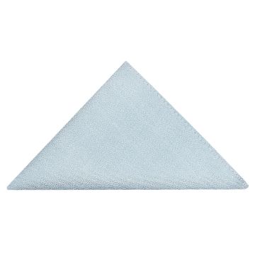 Plain Steel Blue Silk Pocket Square