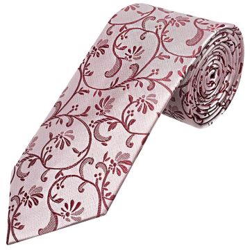 Burgundy Floral Classic Men's Tie
