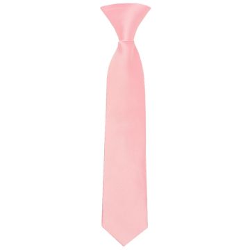 Pre Tied Pink Satin Boys Tie Age 4-7