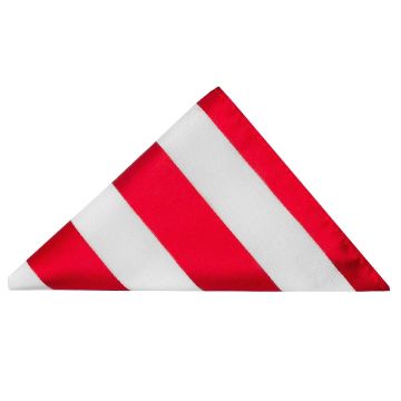 Red and White Striped Pocket Square
