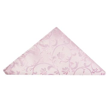 Light Dusty Pink Floral Pocket Square