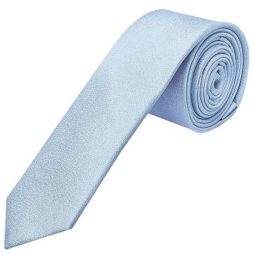 Plain Light Blue Silk Skinny Boys Tie