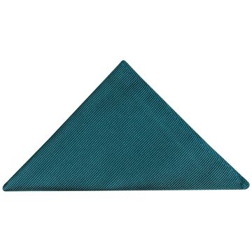 Teal Twill Silk Pocket Square