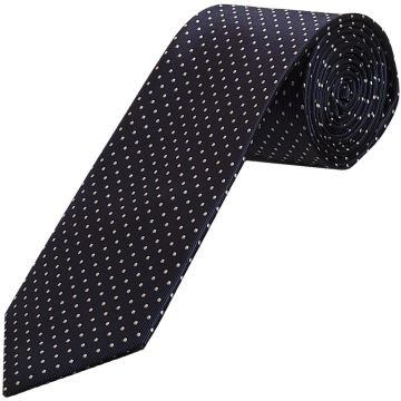 Navy Blue and White Polka Dot Classic Men's Tie