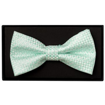Mint Green Diamond Neat Mens Bow Tie
