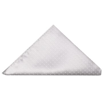 END OF SEASON Silver and White polka dot Pocket Square