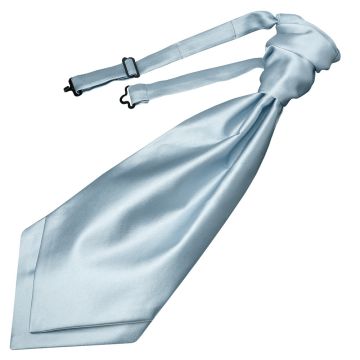 Plain Light Blue Satin Men's Cravat Tie
