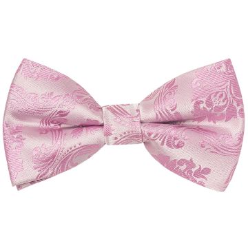 Pre Tied Dusty Pink Paisley Boys Bow Tie Age 8-11