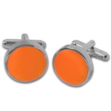 Plain Orange Cufflinks