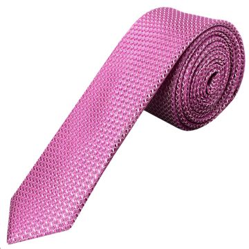 Hot Pink Textured Skinny Tie 