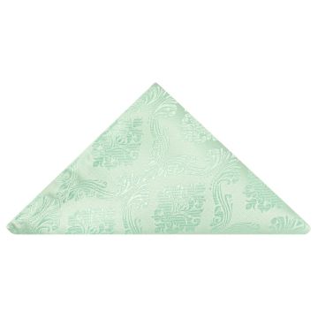 Mint Green Paisley Pocket Square