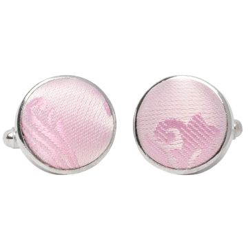 Light Dusty Pink Paisley Cufflinks