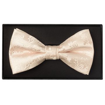 Blush Paisley Handmade Mens Bow Tie