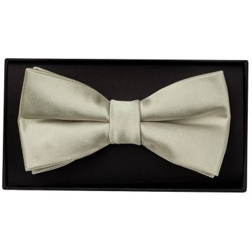 Plain Dusty Sage Satin Handmade Mens Bow Tie