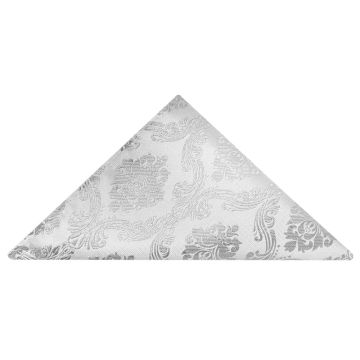 Silver Paisley Pocket Square