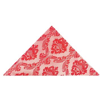 Bright Red Paisley Pocket Square