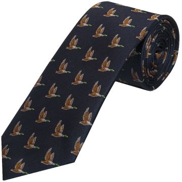 Navy Flying Duck Silk Classic Men's Tie