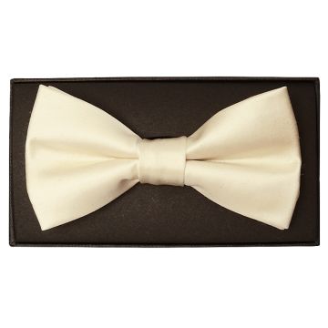 Plain Ivory Hand Made Mens Bow Tie