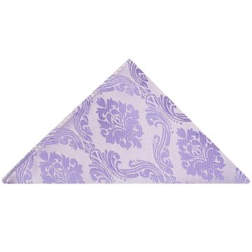 Lilac Paisley Pocket Square