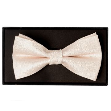 Plain Blush Textured Silk Mens Bow Tie