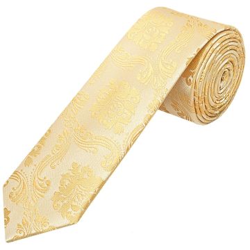 Caramel Paisley Skinny Men's Tie