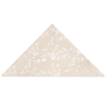 Champagne and White Floral Pocket Square