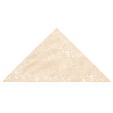 Light Peach and White Floral Pocket Square