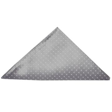 Silver and White polka dot Pocket Square