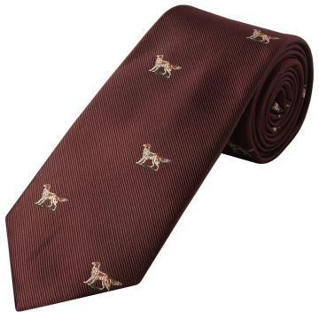 Burgundy Dog Head Classic Men's Tie
