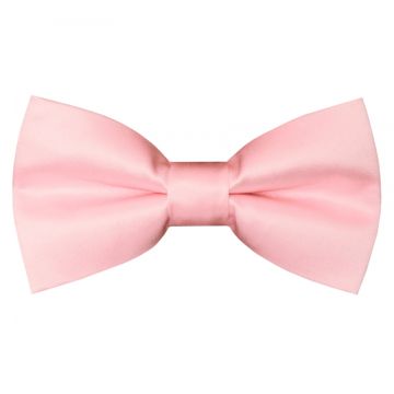Pre Tied Blush Pink Satin Boys Bow Tie Age 8-11