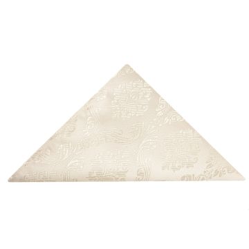 Ivory Paisley Pocket Square