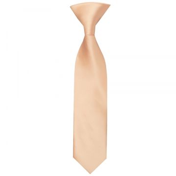 Pre Tied Light Peach Satin Boys Tie Age 4-7