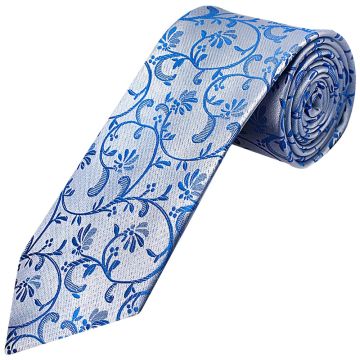 Royal Blue Floral Classic Men's Tie