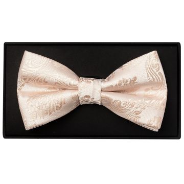 Nude Paisley Handmade Mens Bow Tie