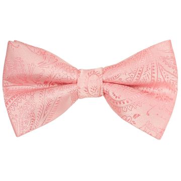 Pre Tied Light Pink Paisley Bow Tie Age 4-7