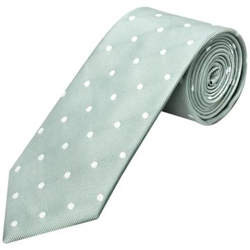 Light Green Large White Spot Classic Men's Tie