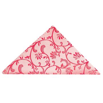 Bright Red Floral Pocket Square