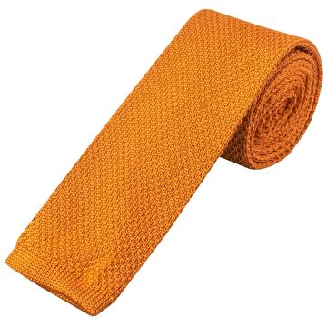 Rust Knitted Skinny Men's Tie