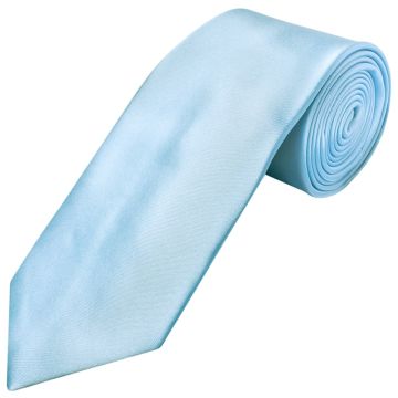 Plain Sky Blue Satin Classic Men's Tie